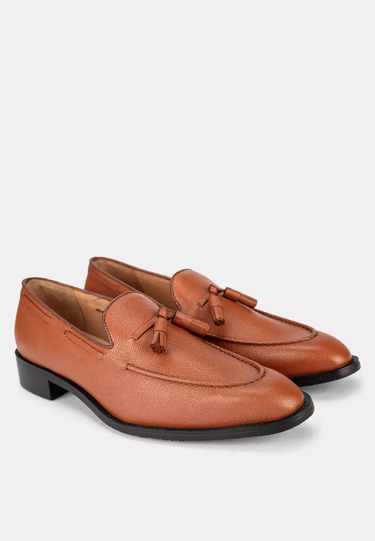 Bristol Shoes Hendrix Brown Tassled Loafers