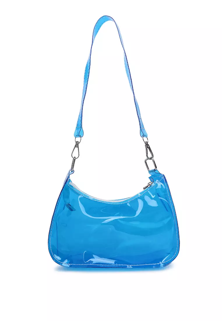 Tas Baguette Jelly Biru