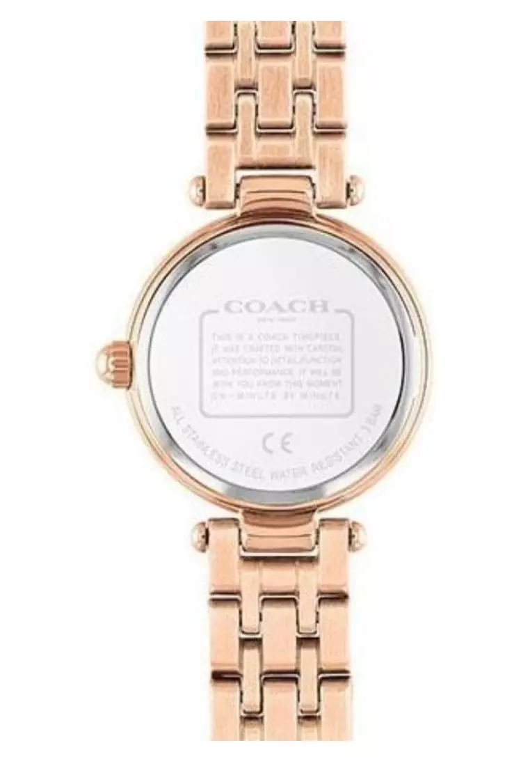 Buy Coach COACH 14503736 WHITE DIAL ROSE GOLD STAINLESS STEEL
