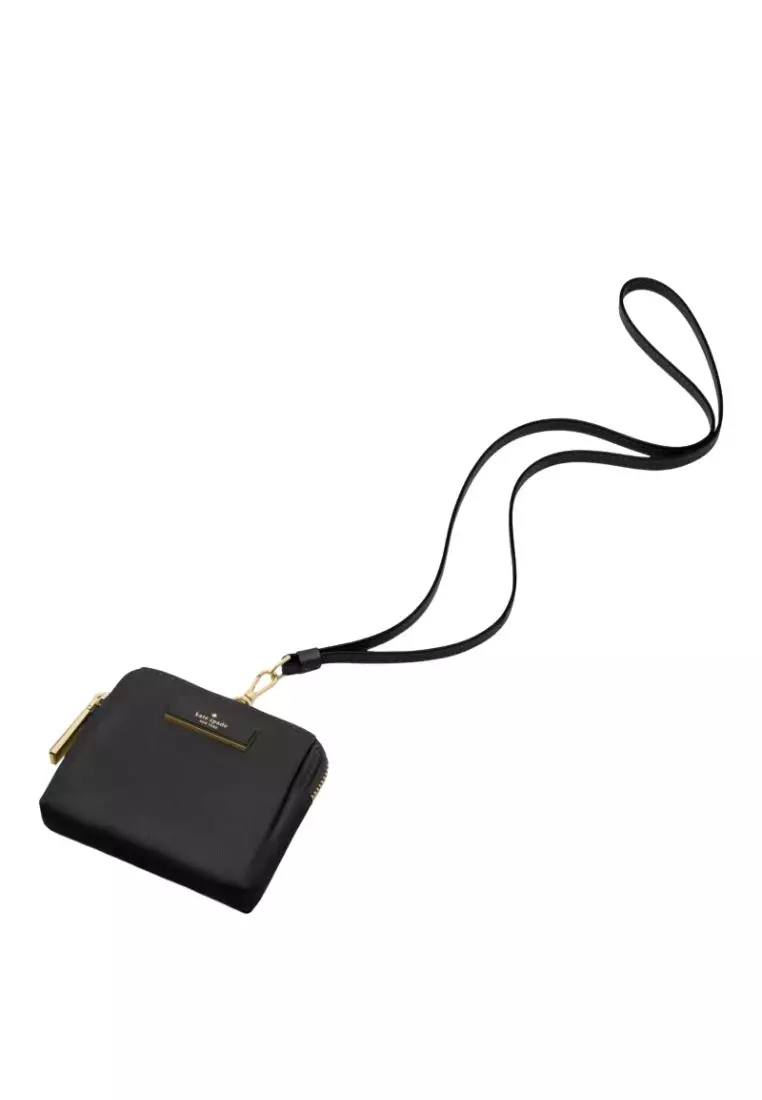 Carter Nylon Card Case Lanyard Black