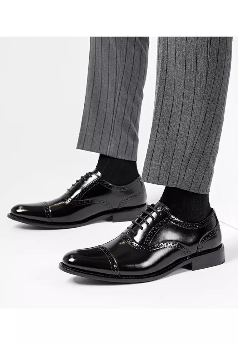 Brogue Leather Cap Toe Business Shoes MK5011-4