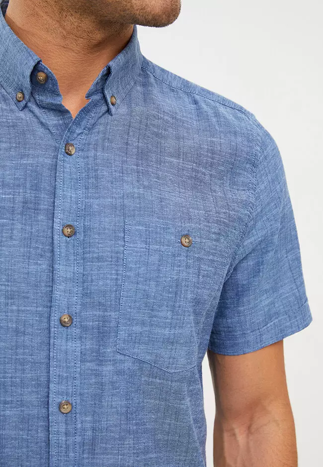 Buy LC WAIKIKI Regular Fit Short Sleeve Men's Shirt Online | ZALORA ...
