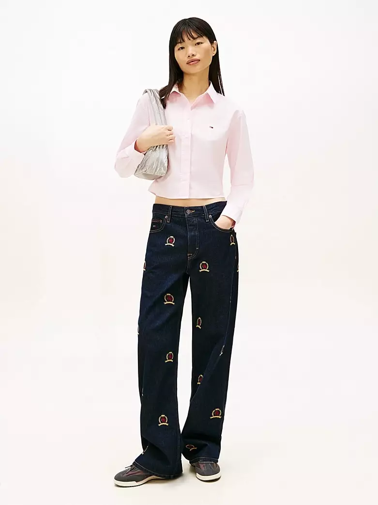 Tommy Jeans - Relaxed Fit Cropped Poplin Shirt