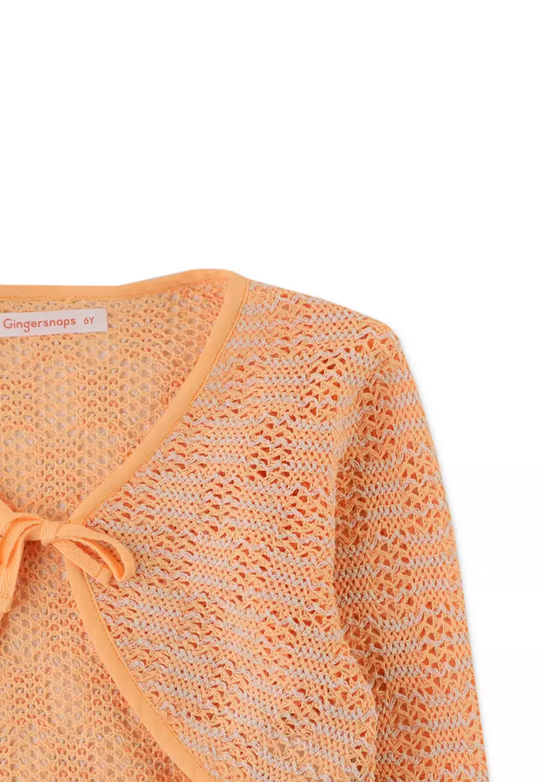 Girls Crochet Lace Cardigan