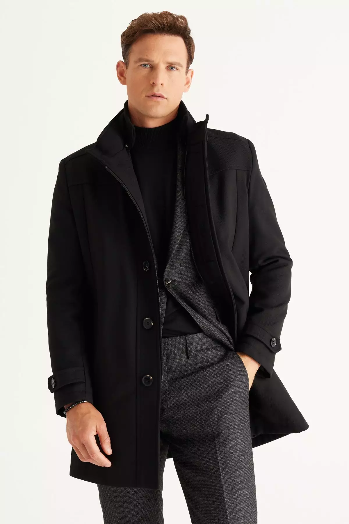 todayful Standcollar Wool Coat Black 36