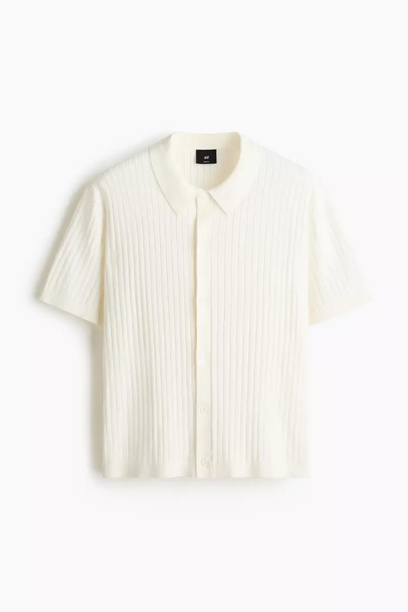 Regular Fit Rib-knit shirt