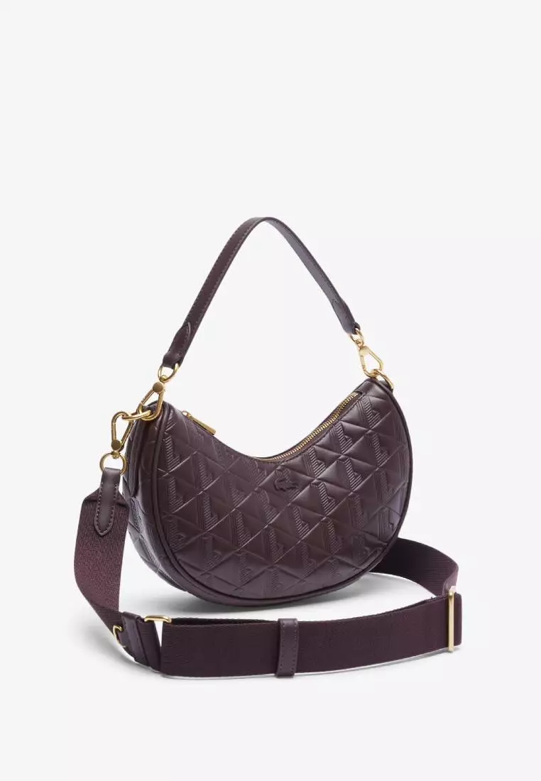 Buy Lacoste Maheki Embossed Leather Half Moon Purse 2026 Online