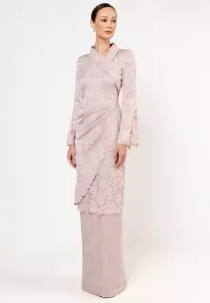 evening dress muslimah High Neck Long Sleeve Beading Lace Muslim Evening Dress MB40139 GREEN / 20 main image 0