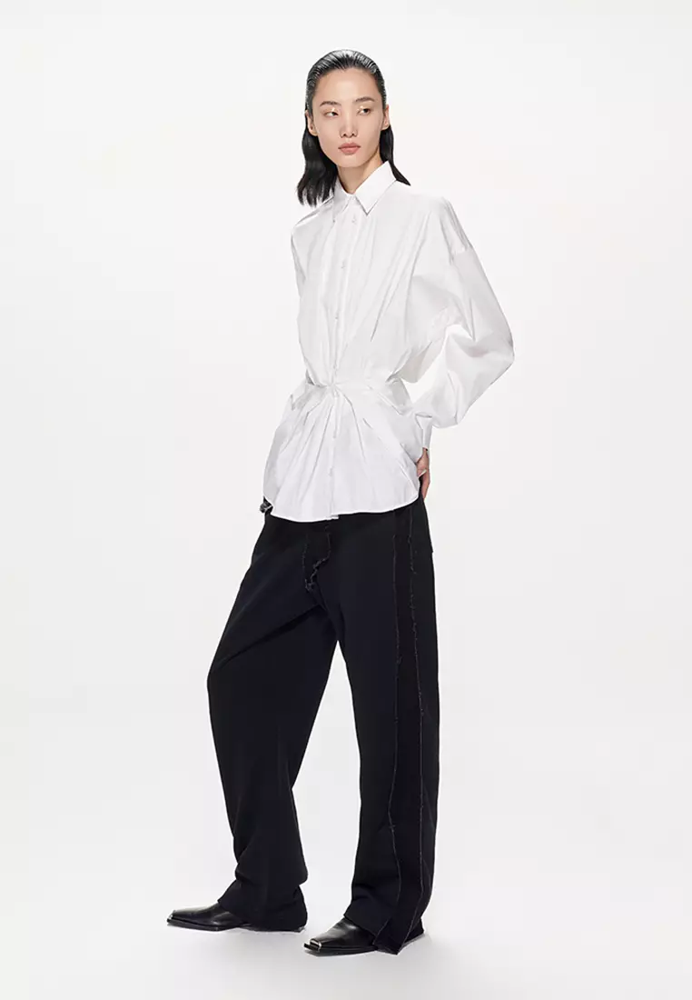 JNBY Women's Waist-Cinched Long Sleeve Shirt