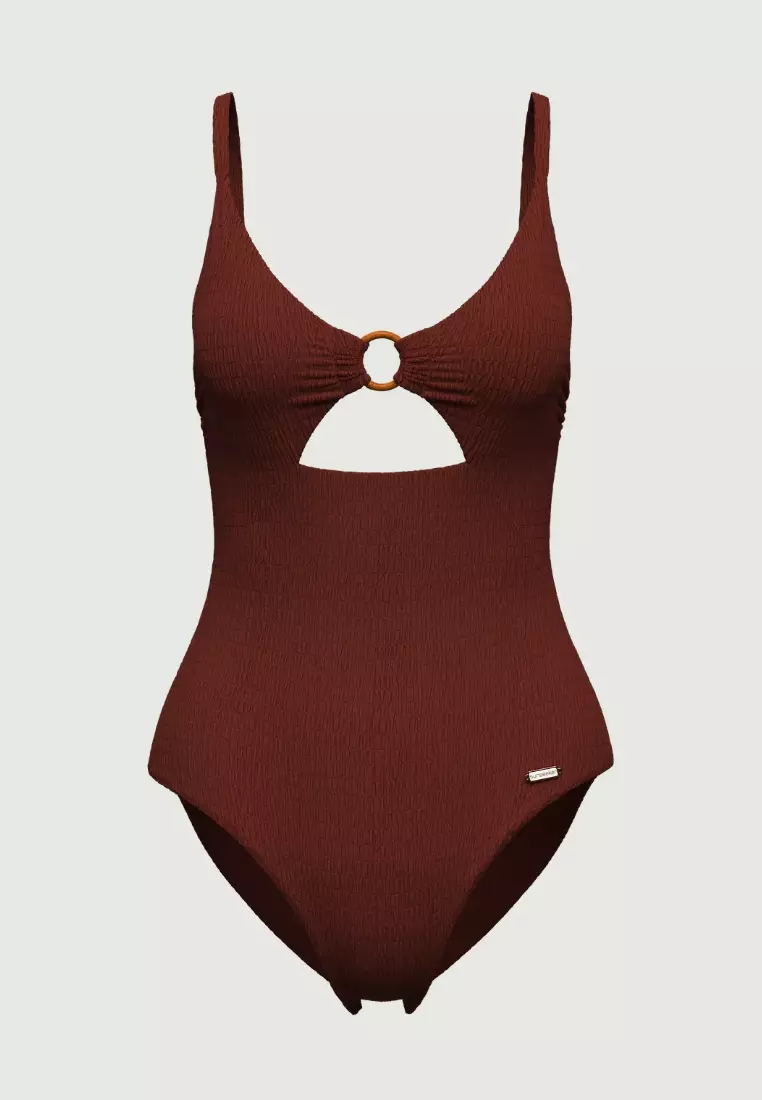 Tropadelic Texture Earth Bamboo Ring Onepiece