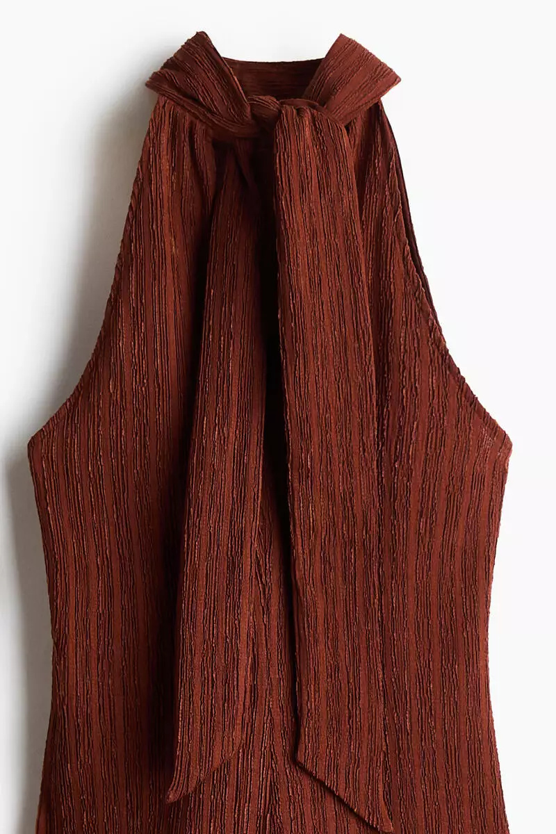 Crinkled sleeveless dress
