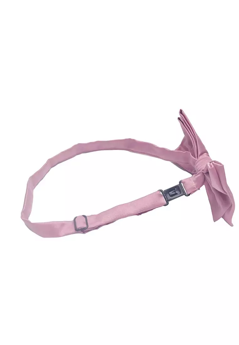 Houseofcuff Dasi Kupu Bowtie Pocket Square Saputangan Dusty Pink A17