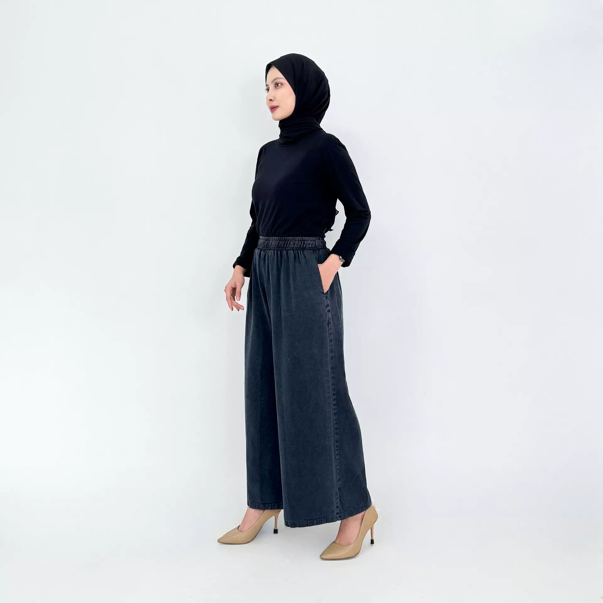 Celana Panjang Jeans Wanita - Kulot Denim Asmi