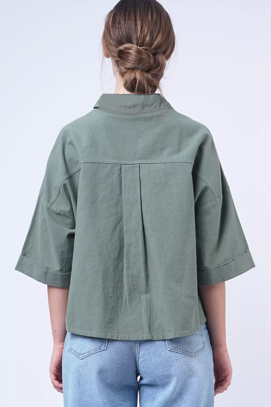 Kemeja Wanita Lenor Army