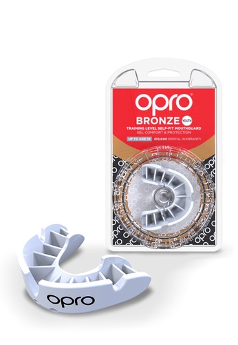 Opro white Opro White Self Fit Bronze Mouthguard - Junior 9C3CFACF3278A4GS_1