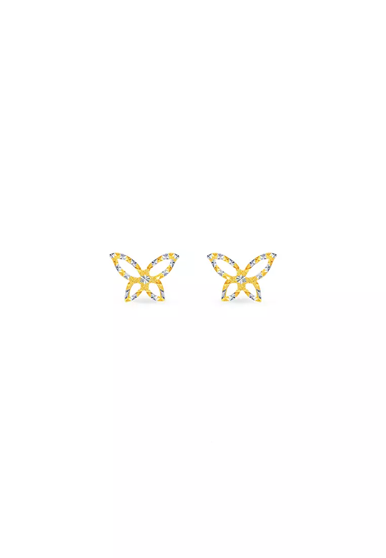 375/9K Gold Butterfly Earrings S154