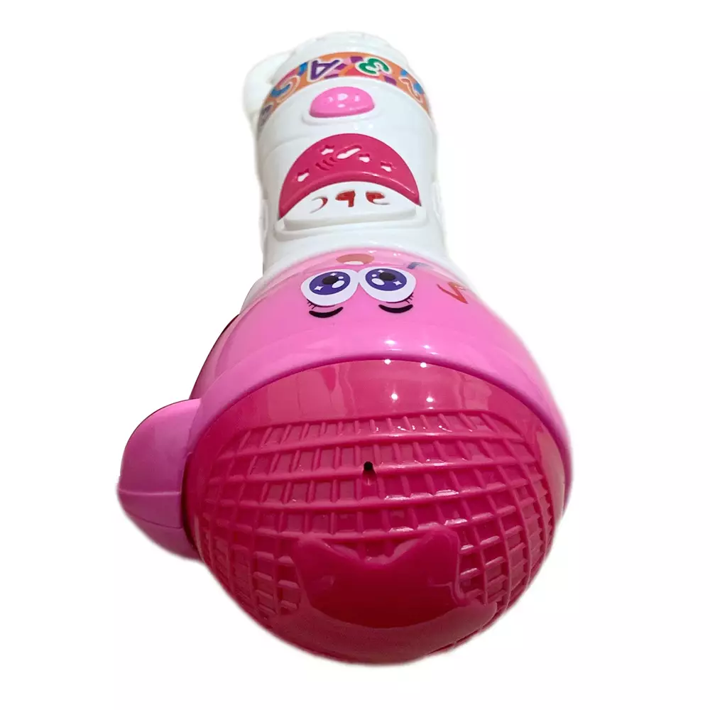 Freckles Baby Smart Toys Microphone W/Record Function W/Light and Music - PINK - (Termasuk Baterai) - Mainan Aktivitas Edukasi Bayi