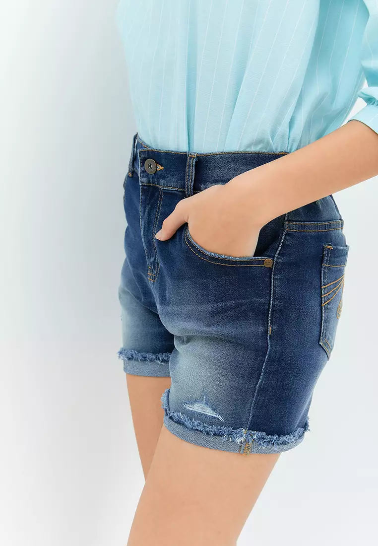 Short Jeans Medium Blue Unfinished 3509 (G.3509)