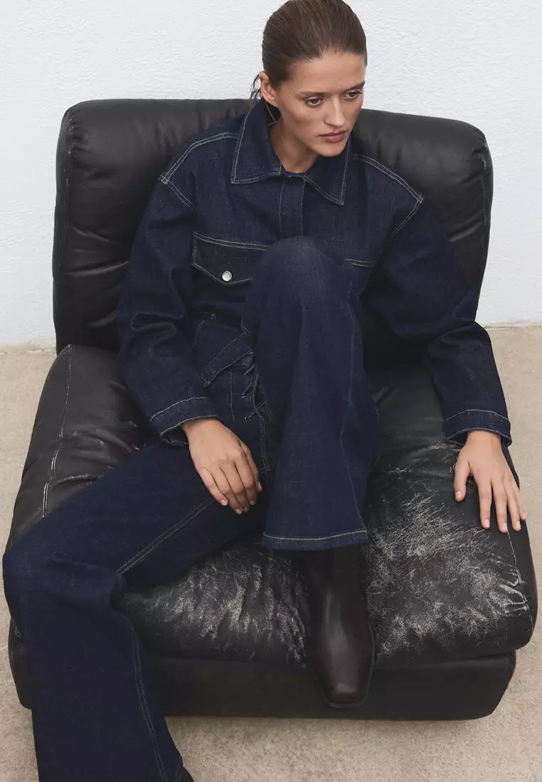 Flare Jeans With Drawstrings