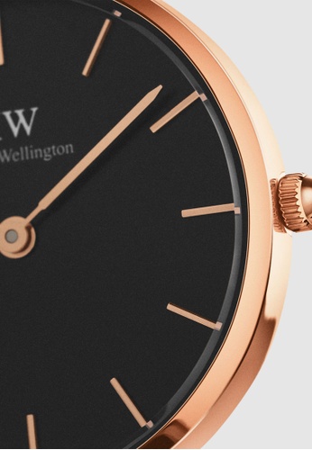 Buy Daniel Wellington Petite Melrose Black 28mm Rose Gold Online Zalora Malaysia