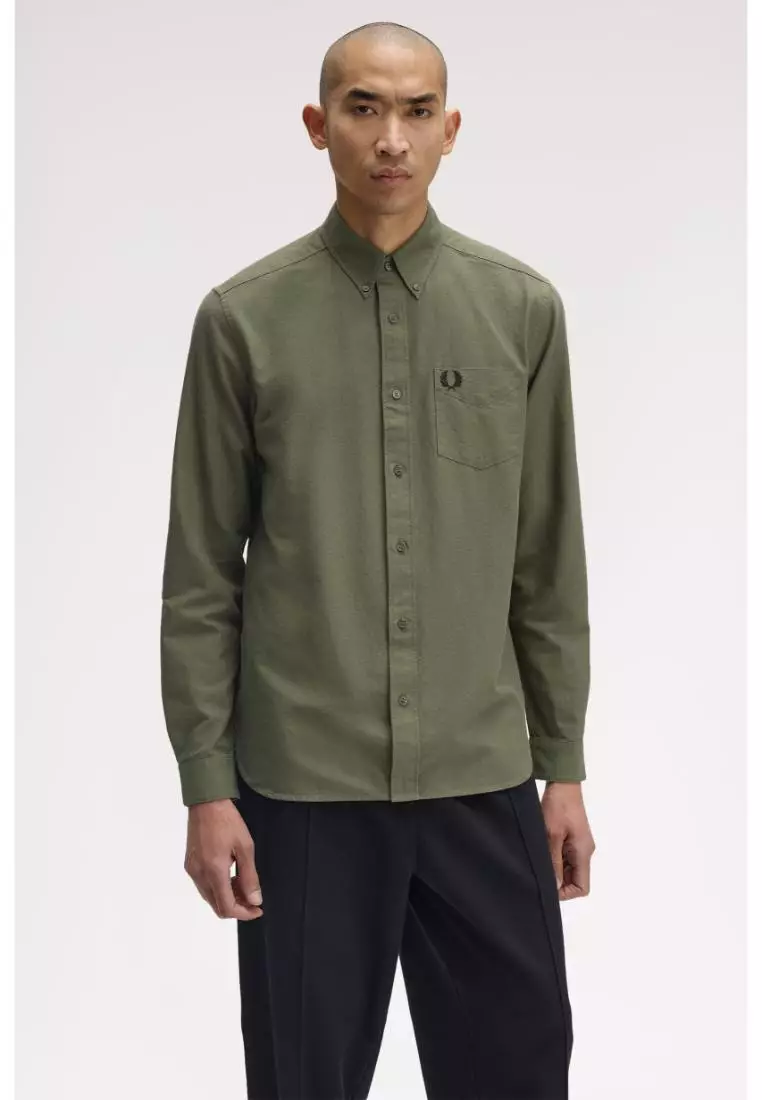 Buy Fred Perry Fred Perry M5516 Oxford Shirt (Laurel Wreath Green
