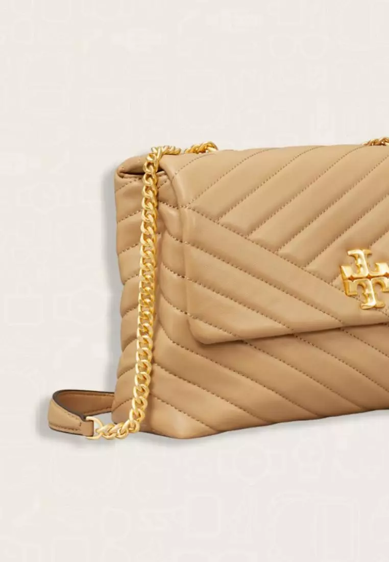 Tory Burch Kira Chevron Convertible Shoulder Bag Desert Dune
