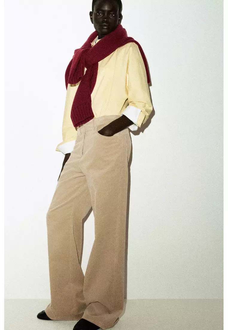CORDUROY STRAIGHT-LEG TROUSERS