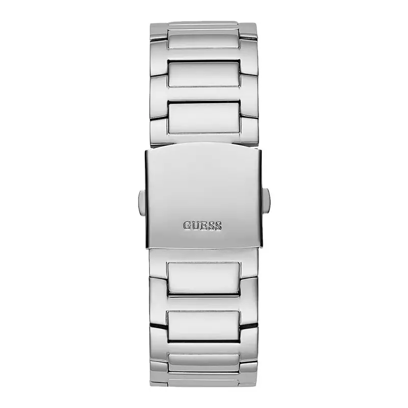 Jam Tangan Pria Guess King GW0497G1 Men Silver Dial Stainless Steel Strap