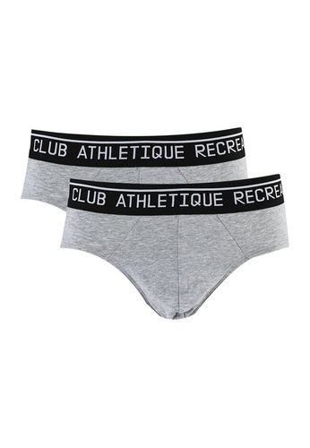 Athletique Recreation Club grey Brief Double Pack C46DFUSCD7A55AGS_1
