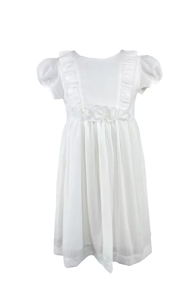Winona White Formal Girls Dress