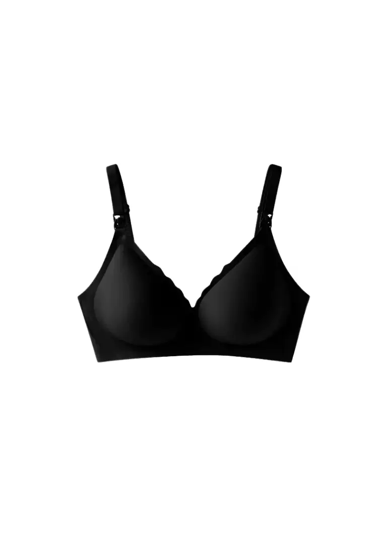 Premium Ivana Seamless Nursing Bra in Black