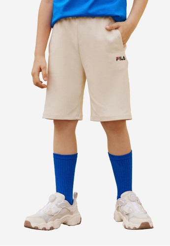 FILA beige FILA KIDS FILA Logo Cotton Shorts 6-13 yrs D8F04KA6DCF7ABGS_1