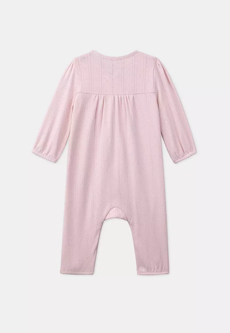 Pink Pointelle Sleepsuit
