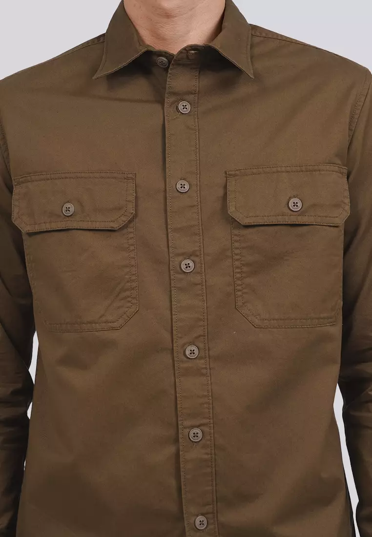 Regular Fit Long Sleeve Utility Shirt