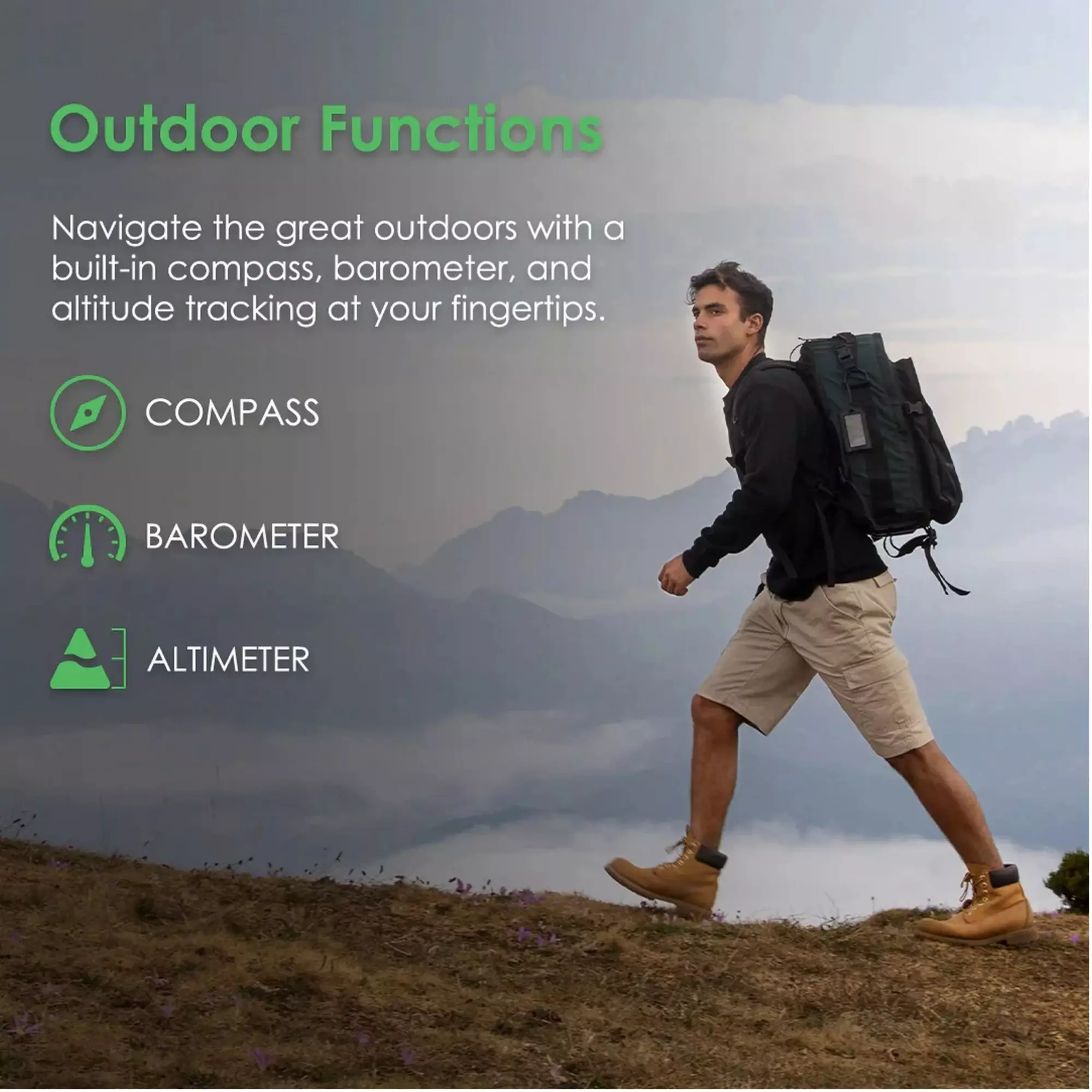 iGear Vector Smart Watch Black IGVE-01 Built For Every Adventure Original