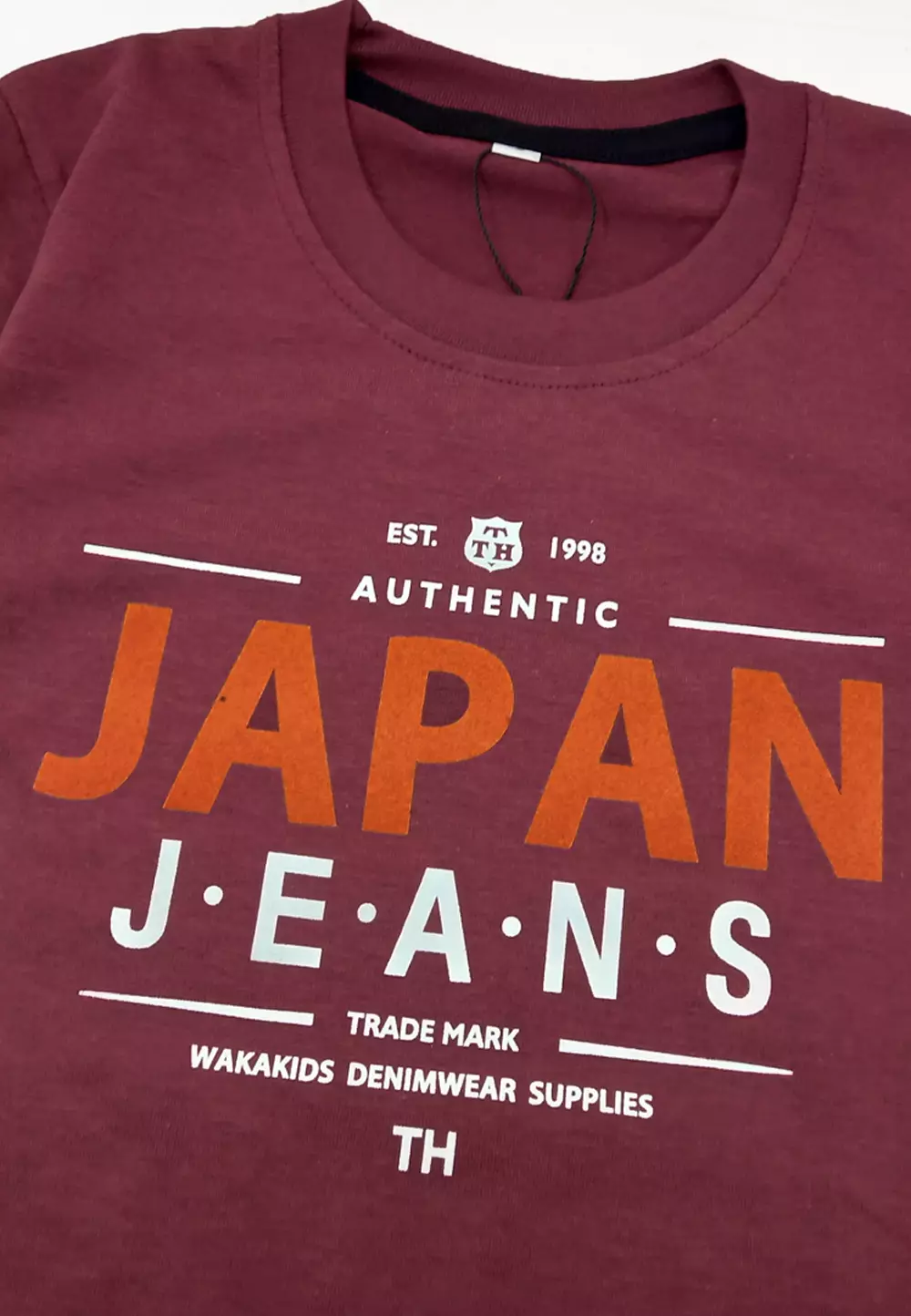 Wakakids Kaos Anak Laki Laki Baju Atasan Oblong Lengan Pendek Motif Authentic Japan 4010 Wkats Maroon