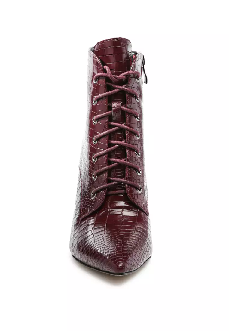 Red croc sale boots