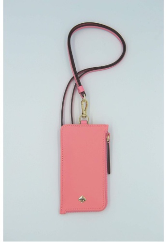 Buy Tumi Kate Spade Jae Card Case Lanyard Wlru5927 In Bright Pink