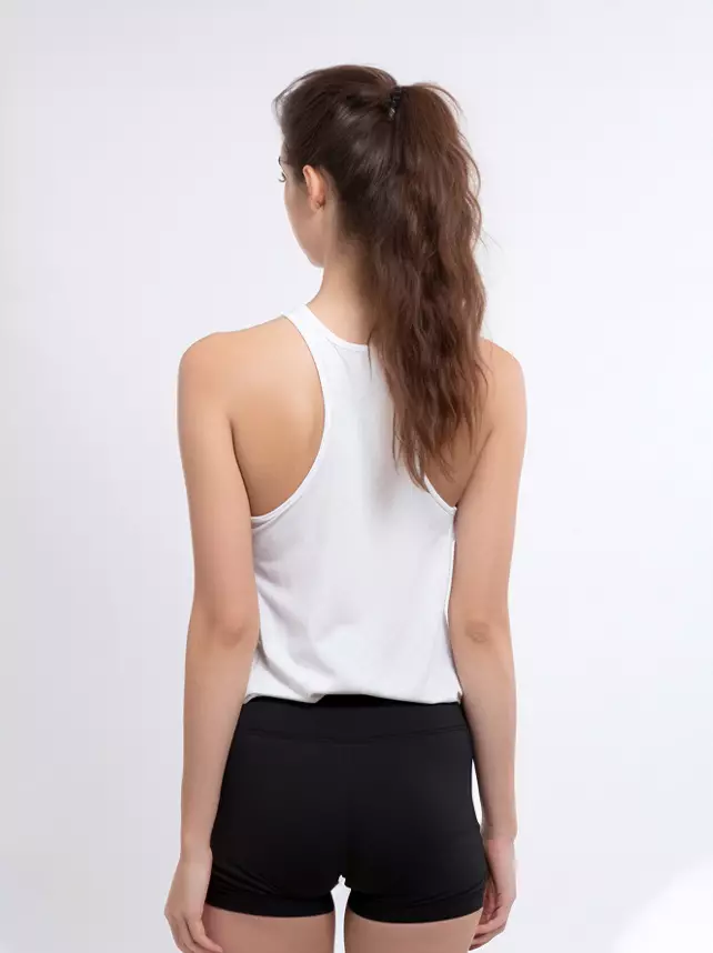 LSB28 kaos olahraga wanita buntung crop top td belly baby blue td active UAT premium instacool putih