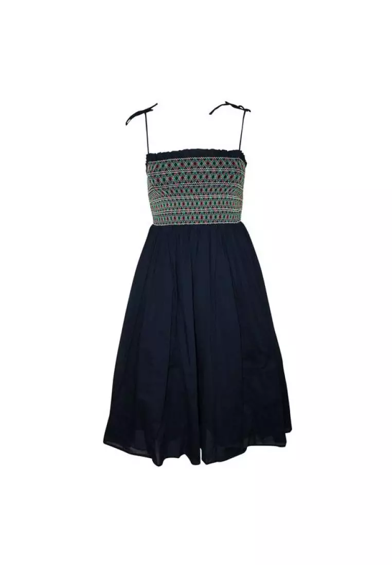 TORY BURCH Pre Loved TORY BURCH Navy Blue Dress with Colorful