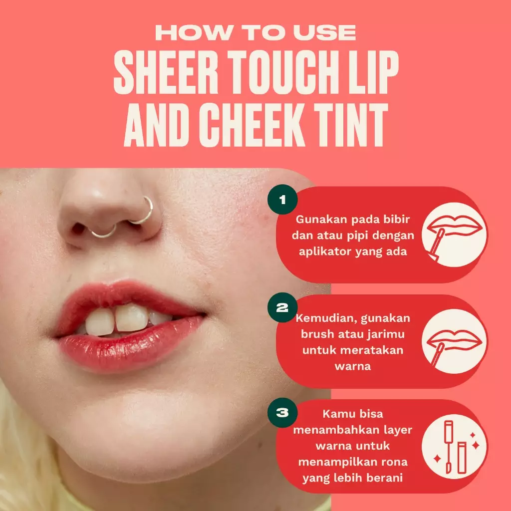 Sheer Touch Lip And Cheek Tint Power 8ml