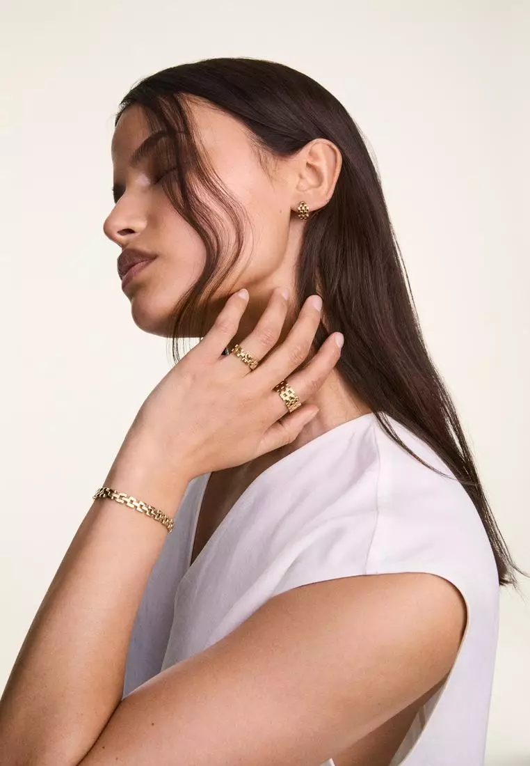 3-Link Bracelet Gold - Unisex Bracelet for women and men stainless steel Bracelet DW Official Authentic Original