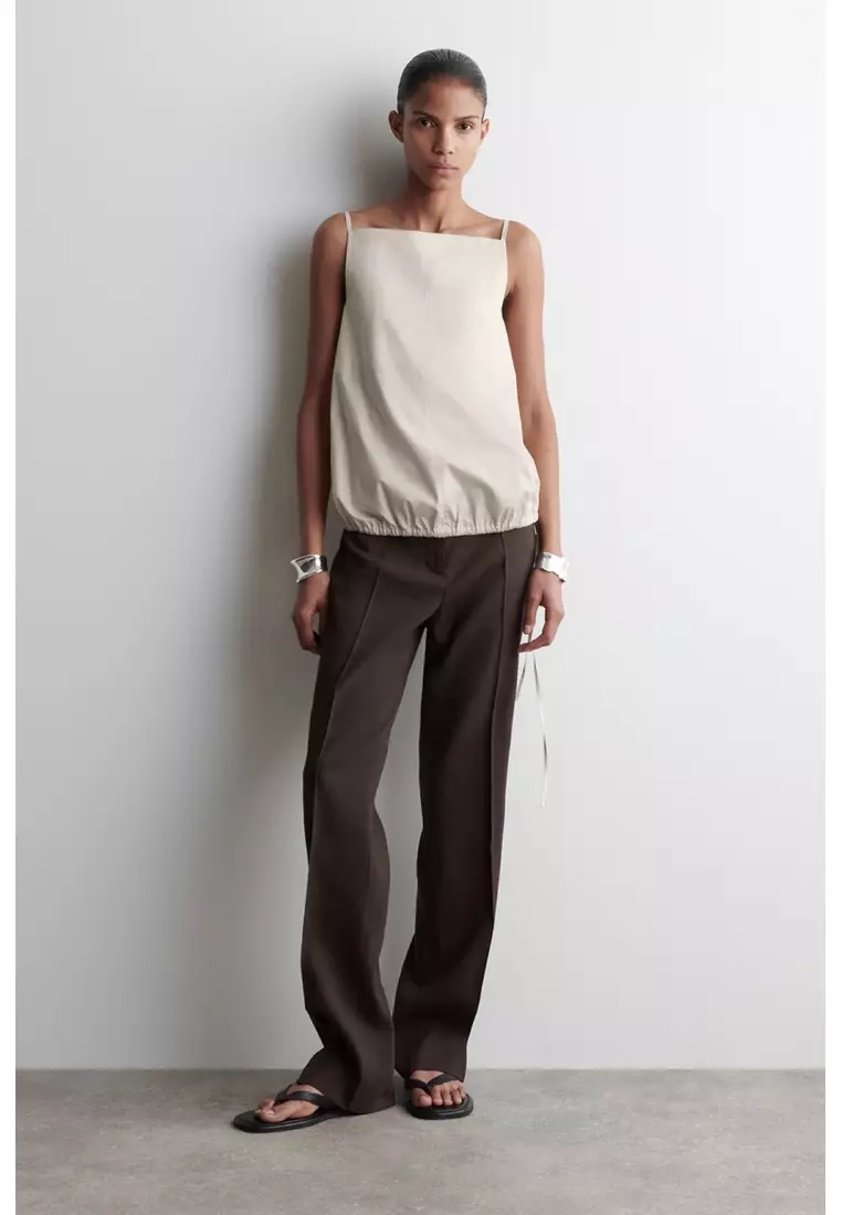 TIE-DETAIL COTTON TOP