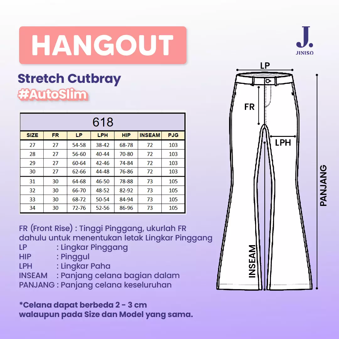 Ultra Highwaist Cutbray Stretch Jeans 618 HANGOUT