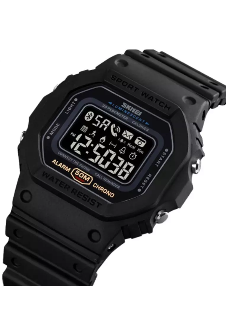Jam Tangan Smartwatch Pria Bluetooth Pedometer Many Function Waterproof Strap Tali Material PU BY49 ORIGINAL
