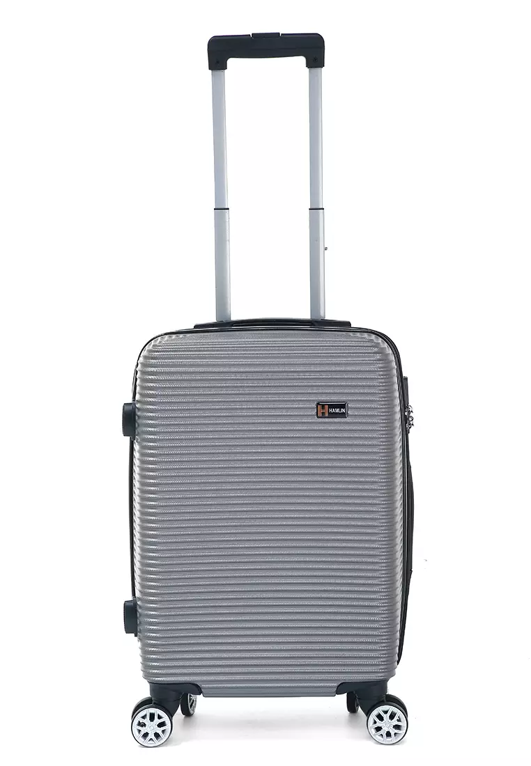 Lemno Koper Suitcase Full Line Motive Size 24 Inch Tas Travel Wheel Luggage Bag Material Fiber 803 ORIGINAL - Gray