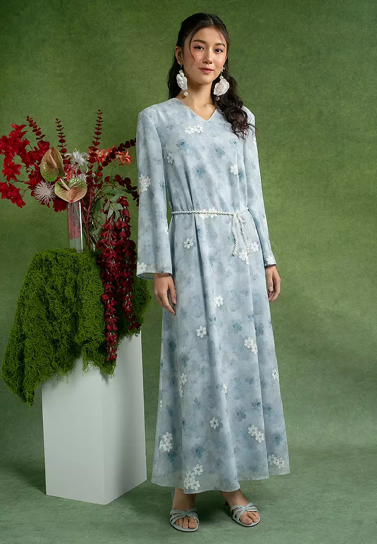 Dalila Dress with Pearl Belt