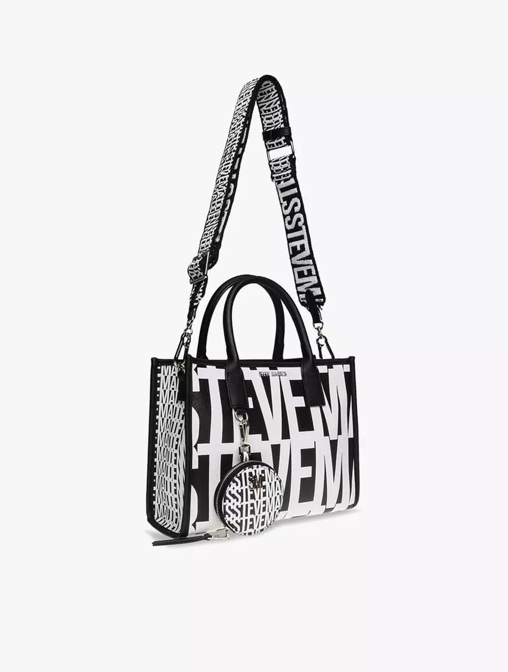Steve Madden BVISION Women's Tote Bag- Black - Black