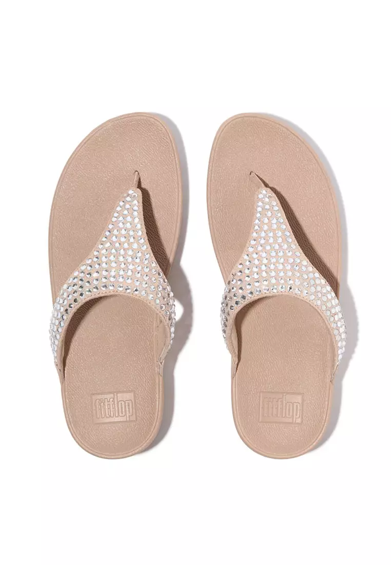 FitFlop LULU Maxi-Crystal Toe-Post Sandals - Classic Beige (E5U-B41)