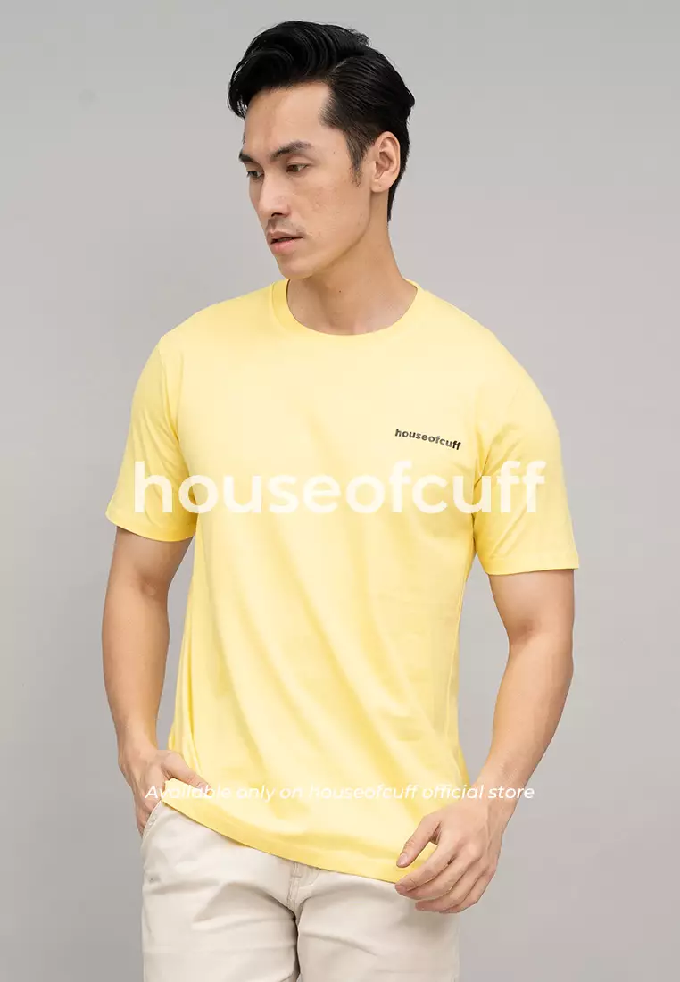 Houseofcuff T-shirt Kaos Polos Pendek Kuning Tersedia Size S-4XL